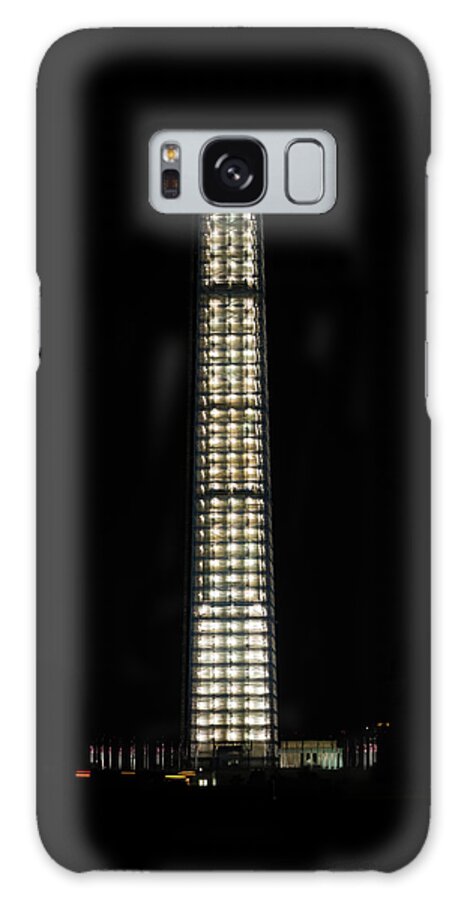 Lights Galaxy Case featuring the photograph Washington Monument in Repair by Ed Clark