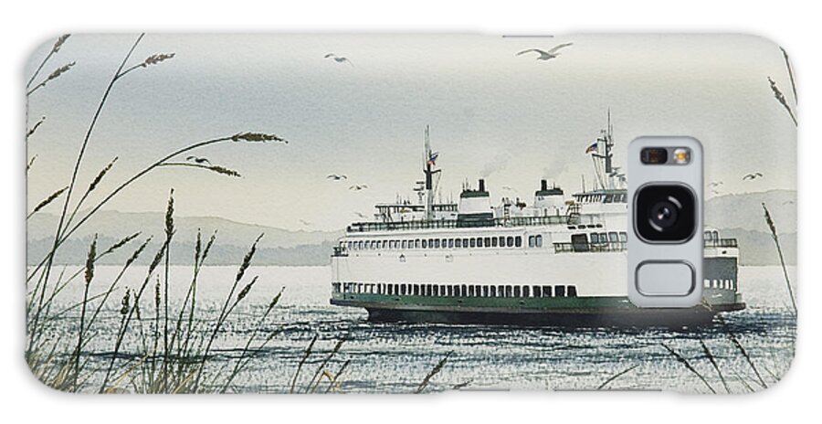 Ferry Galaxy Case featuring the painting Washington State Ferry by James Williamson