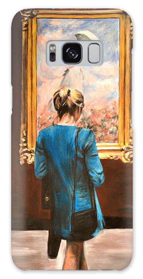 Monet Galaxy Case featuring the painting Watching Monet by Escha Van den bogerd