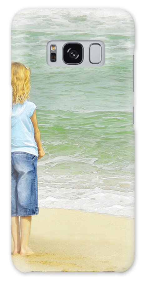 Girl Galaxy Case featuring the photograph Watching the Waves by Frances Miller