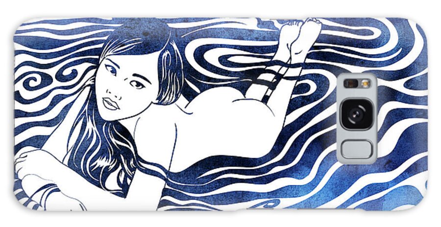 A Mythological Sea Nymph Created By Artist Stevyn Llewellyn Galaxy S8 Case featuring the mixed media Water Nymph V by Stevyn Llewellyn