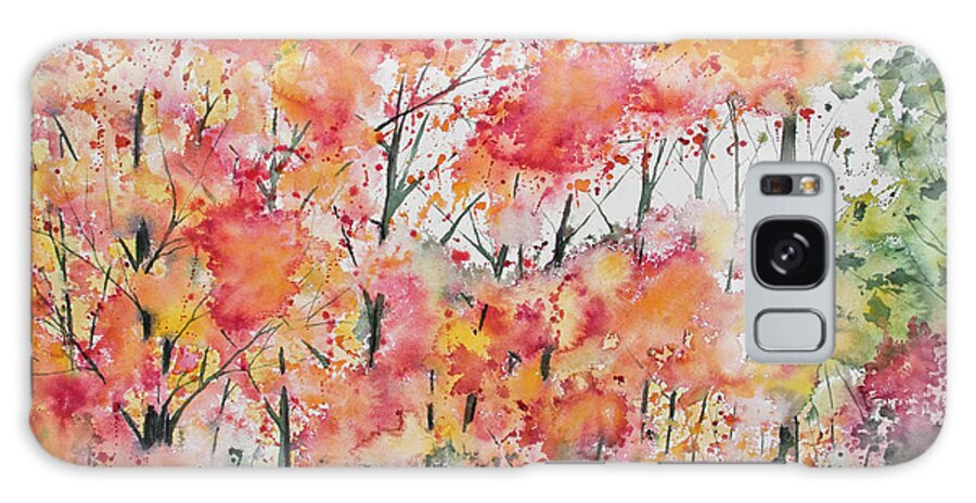 Forest Galaxy Case featuring the painting Watercolor - Autumn Forest by Cascade Colors