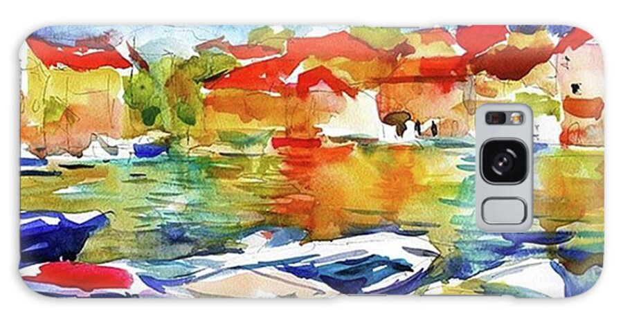 Artist_features Galaxy Case featuring the photograph Watercolor Boats By Svetlana Novikova ( by Svetlana Novikova