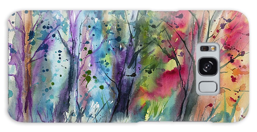Seasons Galaxy Case featuring the painting Watercolor - Changing of the Seasons by Cascade Colors