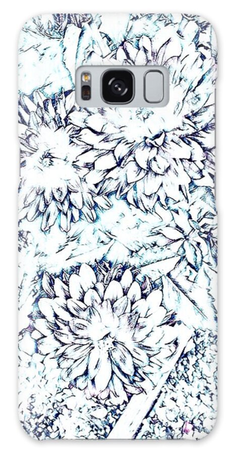 Flowers Galaxy Case featuring the mixed media Watercolor flowers by Steven Wills
