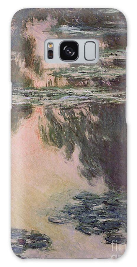Monet Galaxy Case featuring the painting Waterlilies with Weeping Willows by Claude Monet