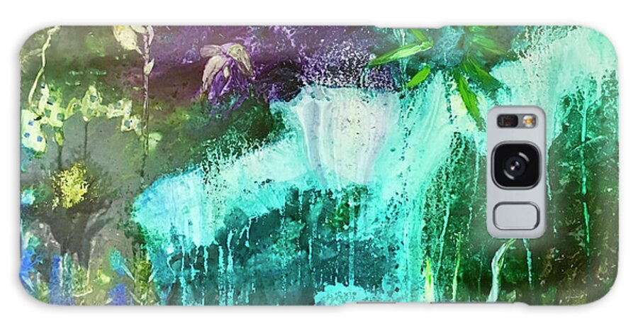 Aqua Galaxy Case featuring the painting Waterworld by Carole Johnson