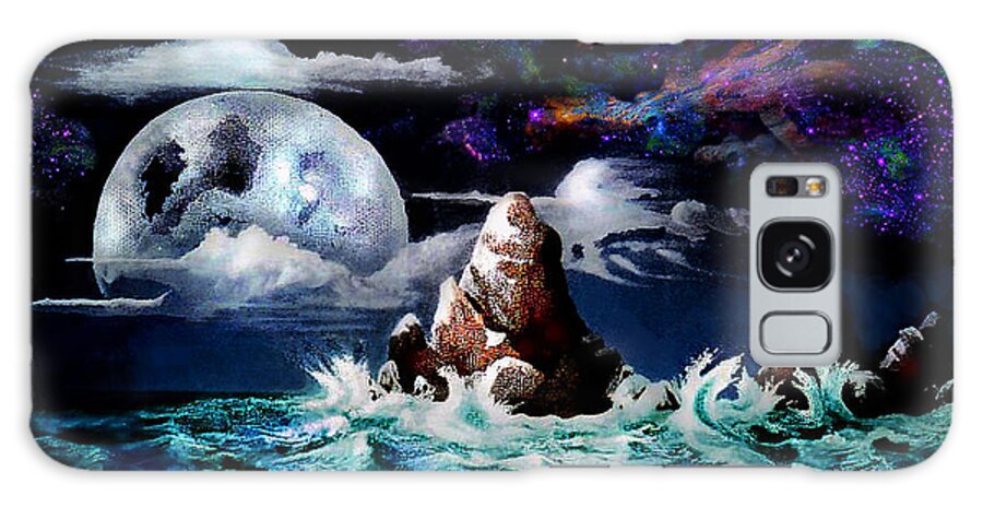 Acrylic Painting Galaxy Case featuring the painting Waterworld by David Neace