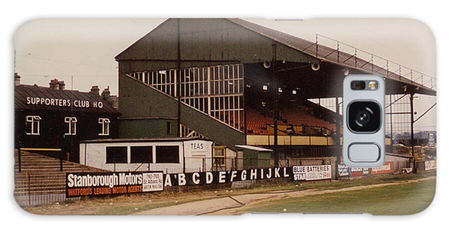  Galaxy Case featuring the photograph Watford - Vicarage Road - Main Stand 1 - 1969 by Legendary Football Grounds