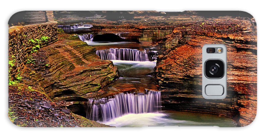 Cascade Waterfall Galaxy Case featuring the photograph Watkins Glen State Park 014 by George Bostian