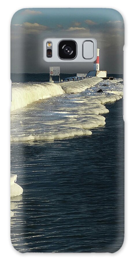Cold Galaxy Case featuring the photograph Waukegan Light Ice by David T Wilkinson