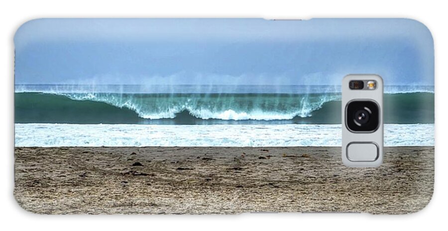 Wave Water Ocean Ventura Sand Beach Galaxy Case featuring the photograph Wave Hello by Wendell Ward