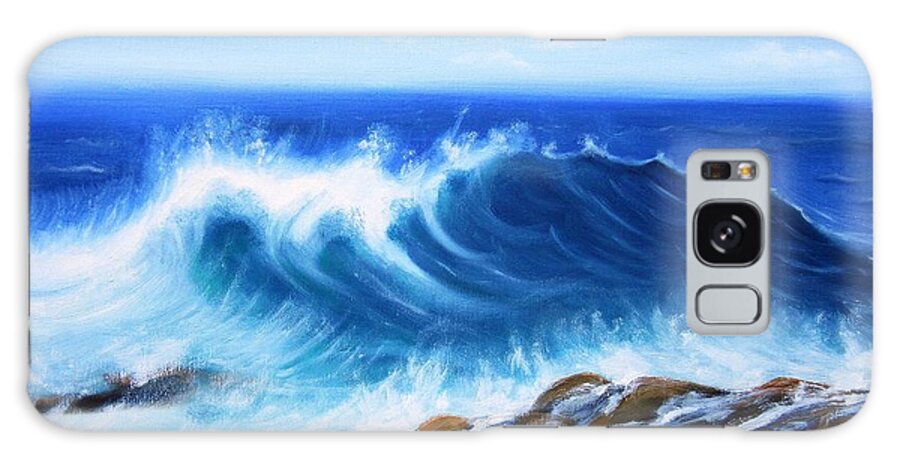Seascape Galaxy Case featuring the painting Wave by Vesna Martinjak