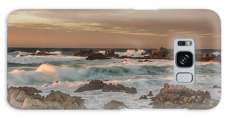 California Central Coast Galaxy Case featuring the photograph Waves and Rocks by Bill Roberts