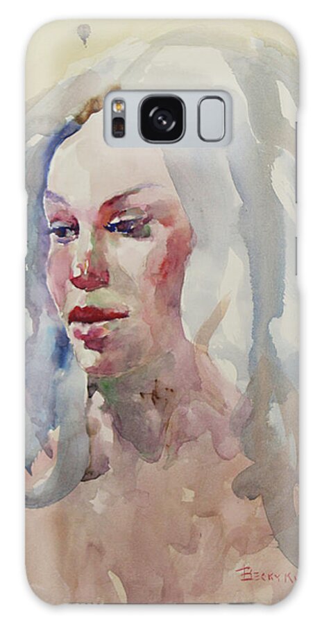 Watercolor Galaxy Case featuring the painting WC Portrait 1617 by Becky Kim