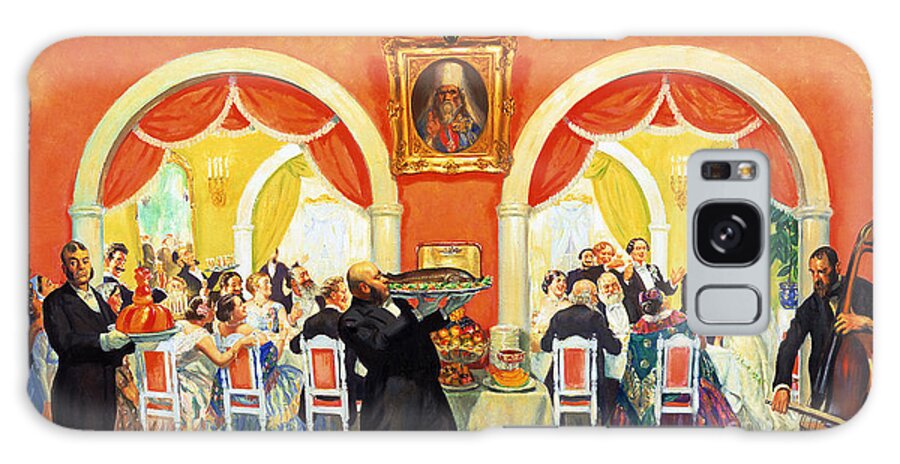 Banquet Galaxy Case featuring the painting Wedding Feast, 1917 by Boris Kustodiev