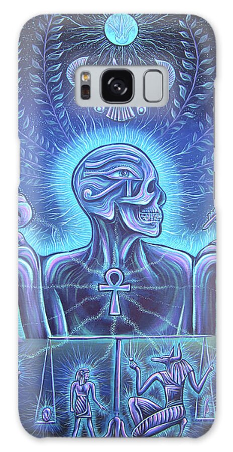 Egyptian Galaxy Case featuring the painting Weighing of the Heart by Jim Figora