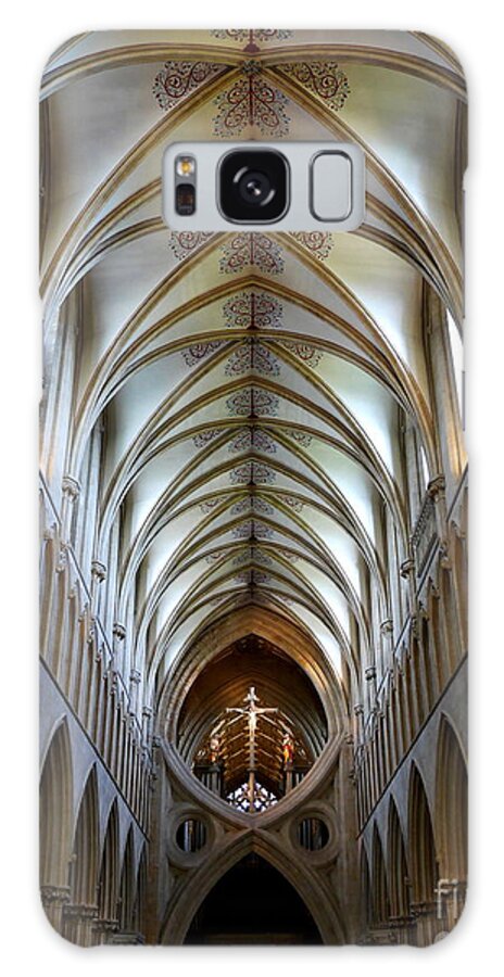 Churches Of The World Series By Lexa Harpell Galaxy Case featuring the photograph Wells Cathedral Ceiling by Lexa Harpell
