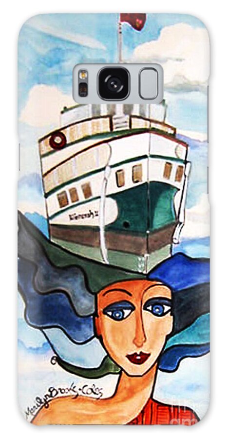 Boat Galaxy Case featuring the painting Wenonah 2 by Marilyn Brooks