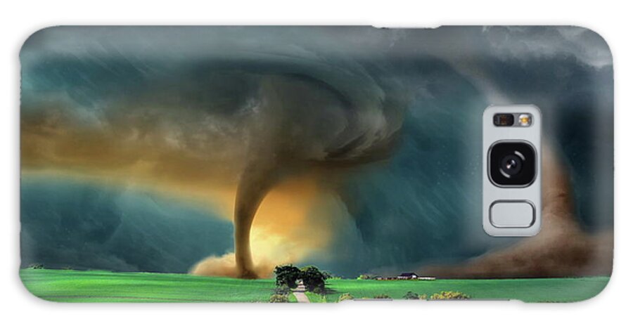 Tornado Galaxy Case featuring the digital art We're Not In Kansas by Russ Harris