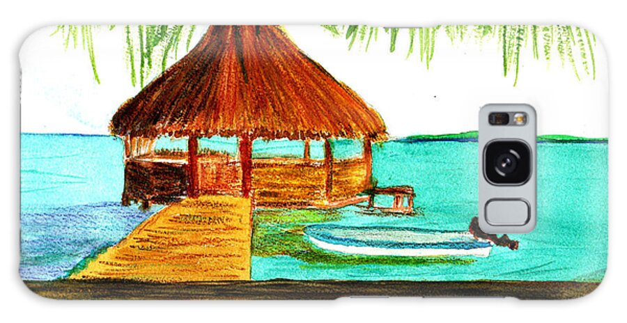 West End Galaxy S8 Case featuring the painting West End Roatan by Donna Walsh