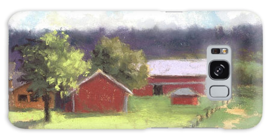 Farm Painting Galaxy Case featuring the painting West View of the Meyer Ranch by Terri Meyer