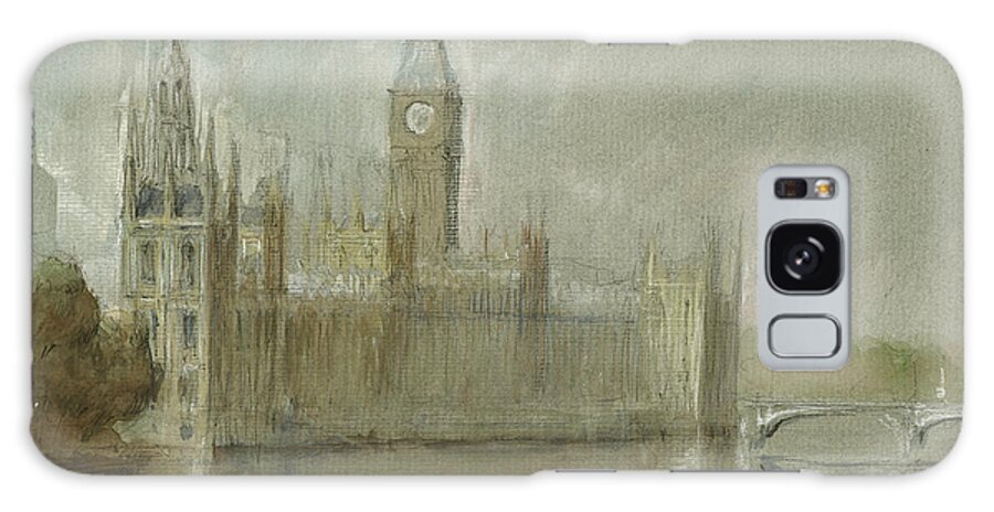 London Art Galaxy Case featuring the painting Westminster palace and Big Ben London by Juan Bosco
