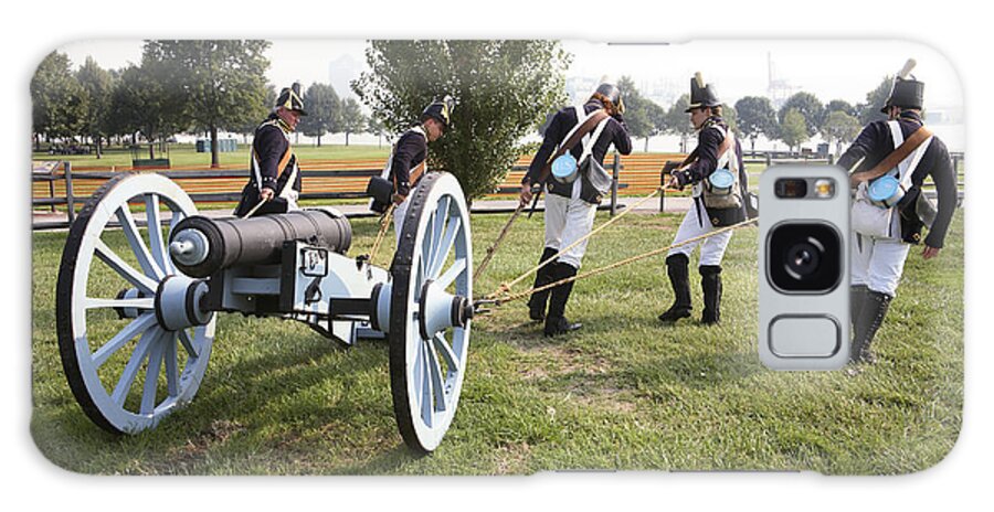 Baltimore Galaxy S8 Case featuring the photograph Wheeling the Cannon at Fort McHenry in Baltimore Maryland by William Kuta