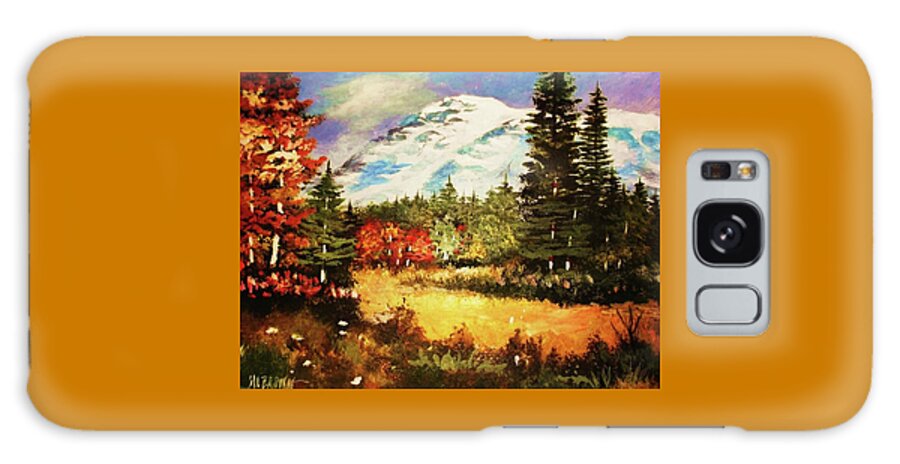 Mountains Galaxy Case featuring the painting When Nature exploits her colors by Al Brown
