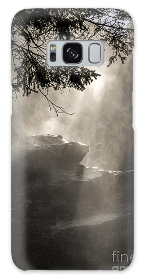 Scenic Galaxy Case featuring the photograph When sunlight and water spray meet by Arik Baltinester