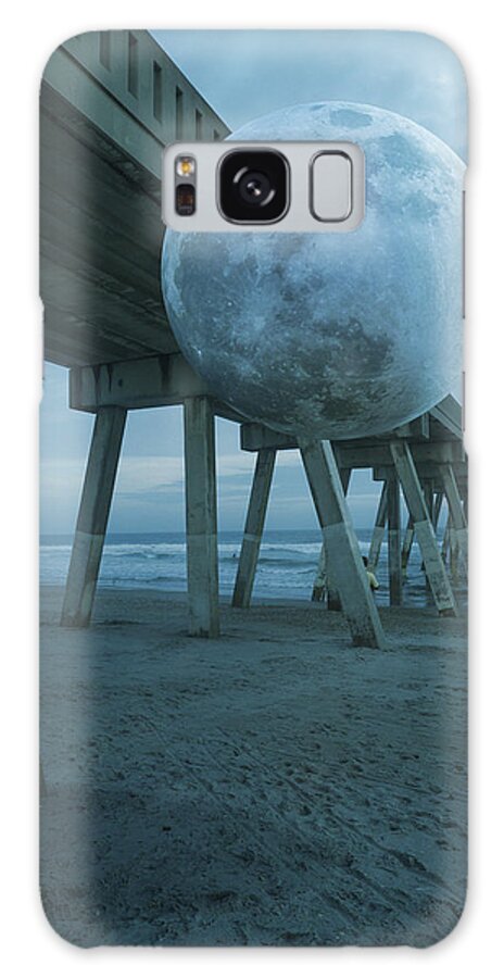 Full Galaxy Case featuring the digital art Waning Moon by Betsy Knapp