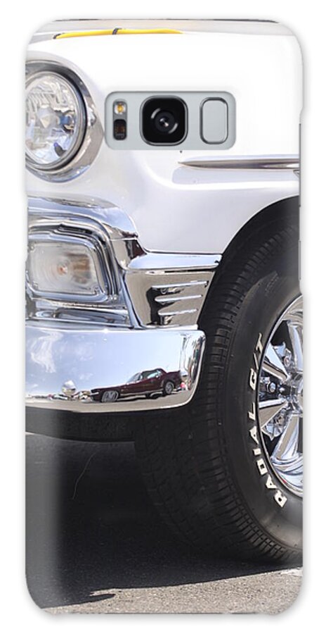 White Galaxy Case featuring the photograph White and Yellow Classic Chevy by Jeff Floyd CA
