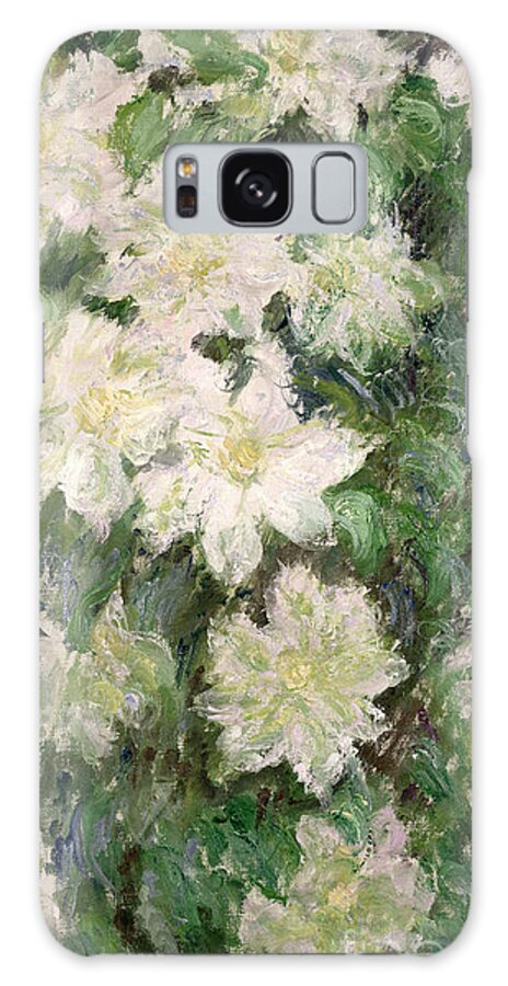 White Clematis Galaxy Case featuring the painting White Clematis by Claude Monet