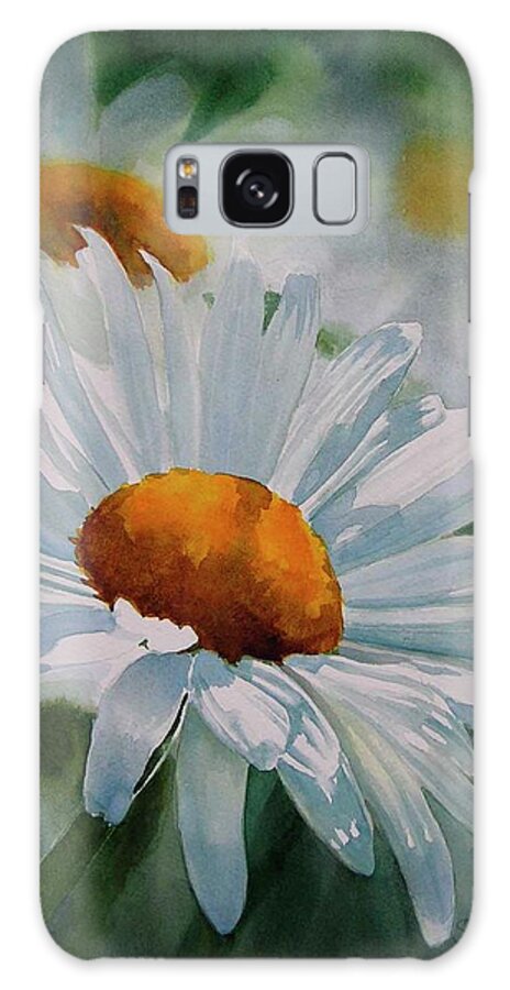 White Galaxy Case featuring the painting White Daisies by Sharon Freeman