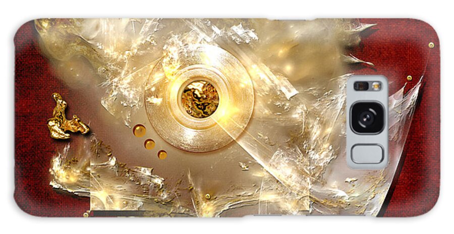 Gold Galaxy Case featuring the painting White gold by Alexa Szlavics