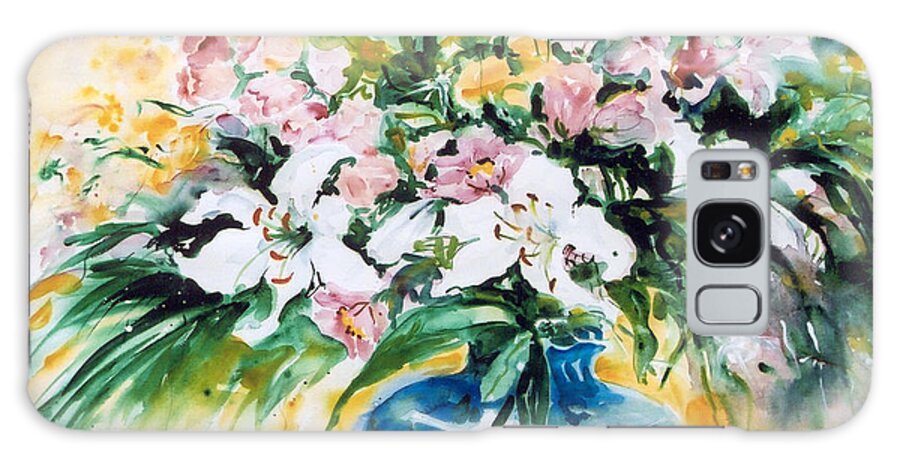 Ingrid Dohm Galaxy Case featuring the painting White Lilies by Ingrid Dohm