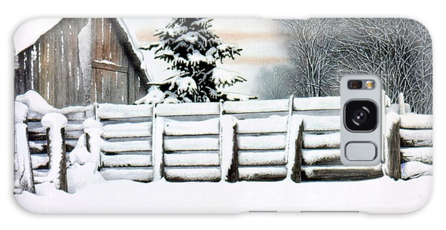 Snow Galaxy Case featuring the painting White Magic by Conrad Mieschke