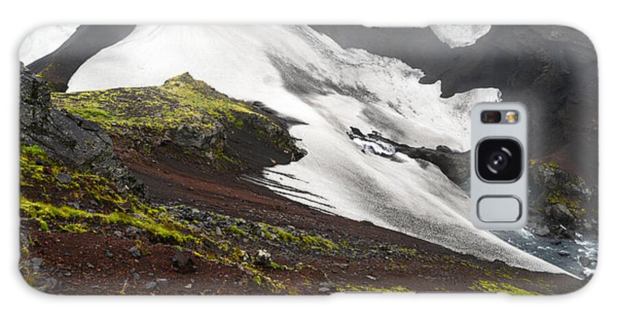 Iceland Galaxy Case featuring the photograph White on Black in the Icelandic Highlands by Alex Blondeau