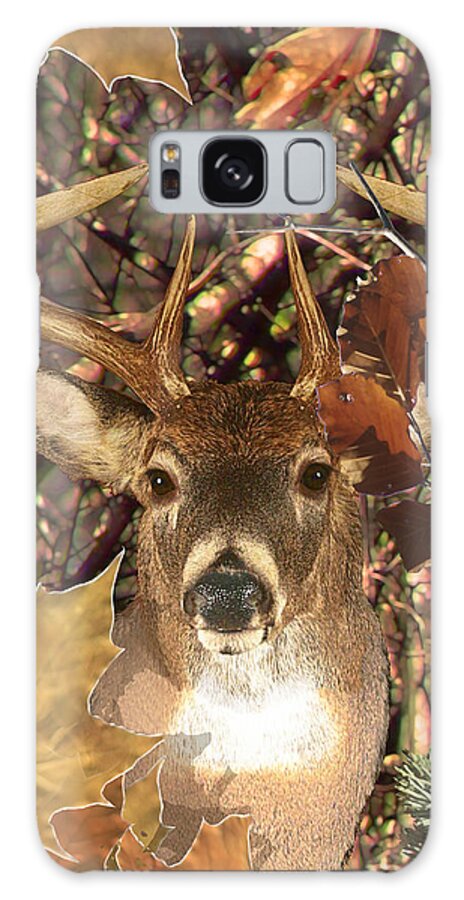 Camo Galaxy Case featuring the digital art White Tail Deer Buck Fall Camo by Garaga Designs