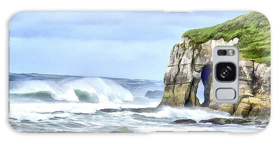 Ireland Galaxy Case featuring the digital art Whiterocks Sea Arch by Nigel R Bell