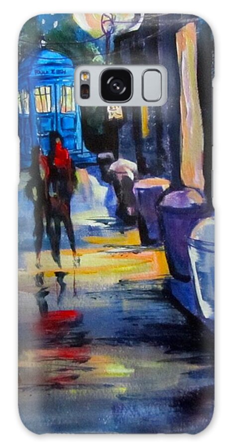Tardis Galaxy Case featuring the painting Who's Heading Back by Barbara O'Toole