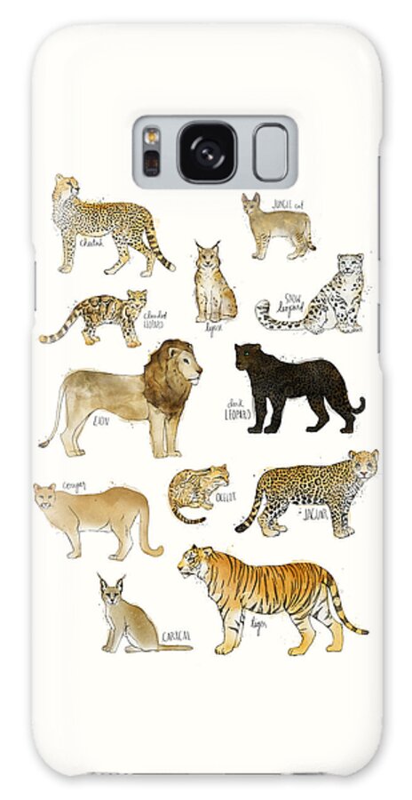 Wild Galaxy Case featuring the painting Wild Cats by Amy Hamilton