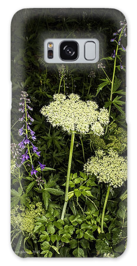 Wildflower Galaxy Case featuring the photograph Wild Celery and Larkspur by Fred Denner