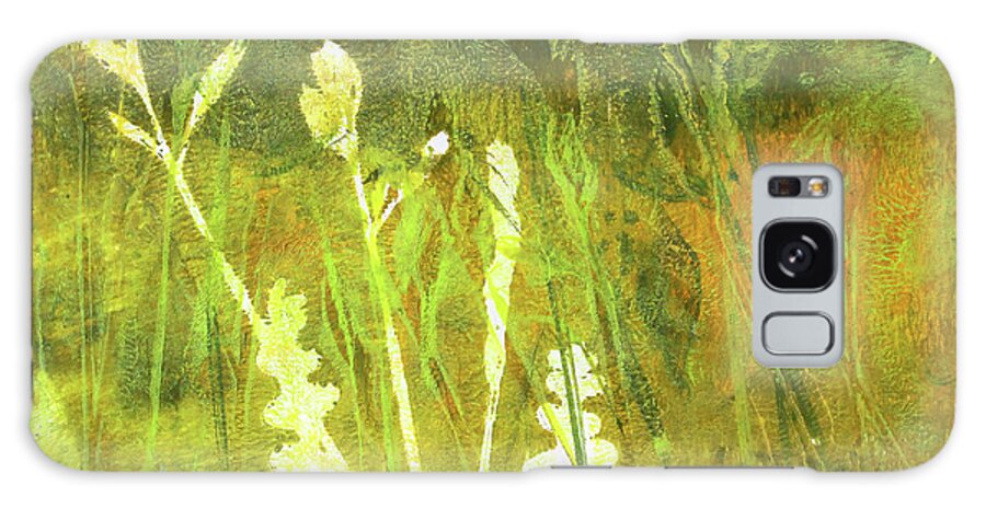 Monoprint Galaxy Case featuring the painting Wild Grass 7 by Nancy Merkle