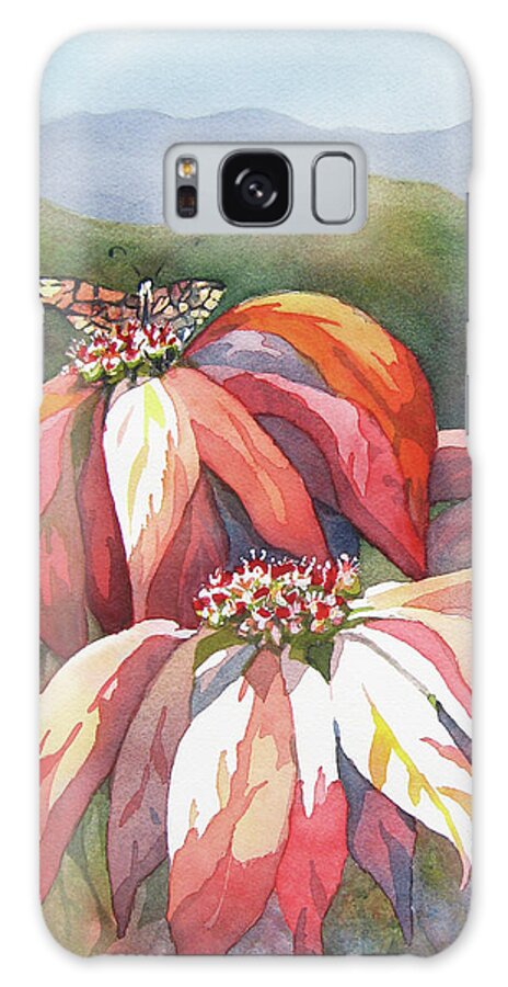 Nancy Charbeneau Galaxy Case featuring the painting Wild Poinsettias by Nancy Charbeneau