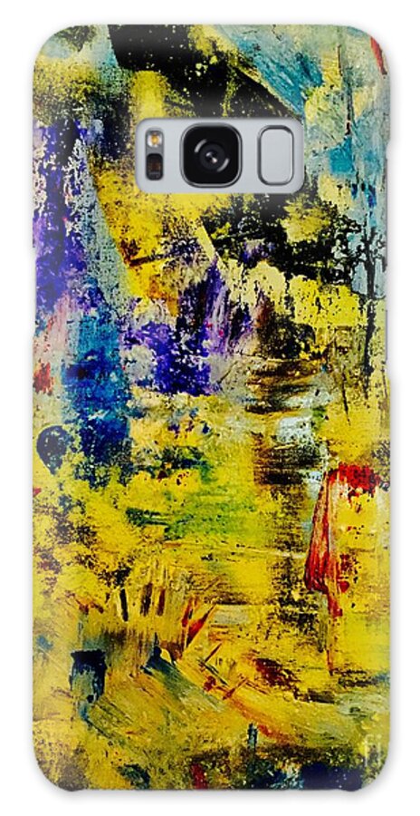 Abstract Galaxy Case featuring the painting Wilderness by Elle Justine