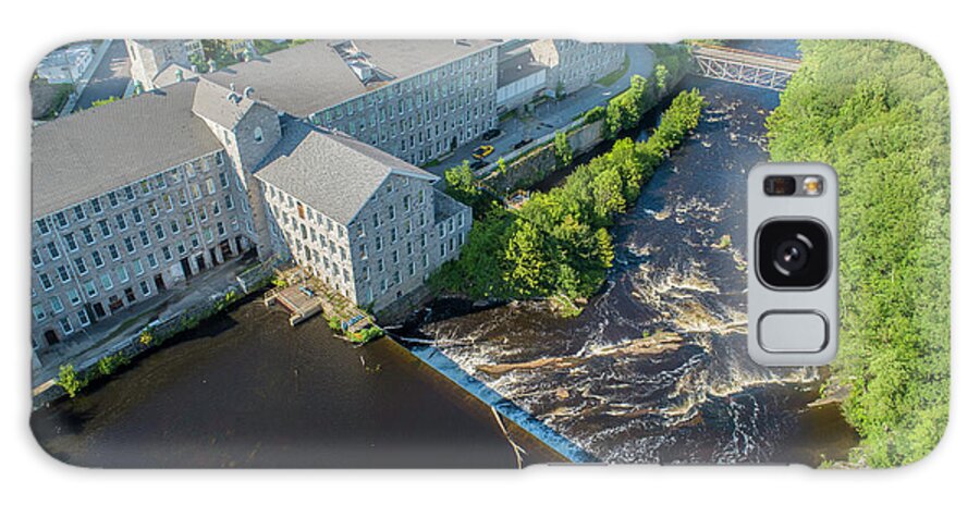 American Thread Company Galaxy Case featuring the photograph Willimantic River and Mill #2 by Veterans Aerial Media LLC