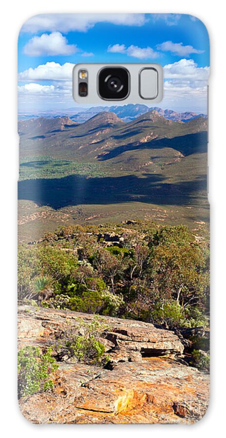 Wilpena Pound Elder Range Flinders Ranges South Australia Australian Landscape Landscapes Outback Galaxy Case featuring the photograph Wilpena Pound with the Elder Range in the background by Bill Robinson