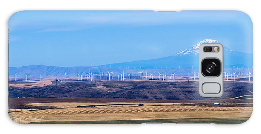 Wind Farm Galaxy S8 Case featuring the photograph Wind and Wheat by Tom Potter