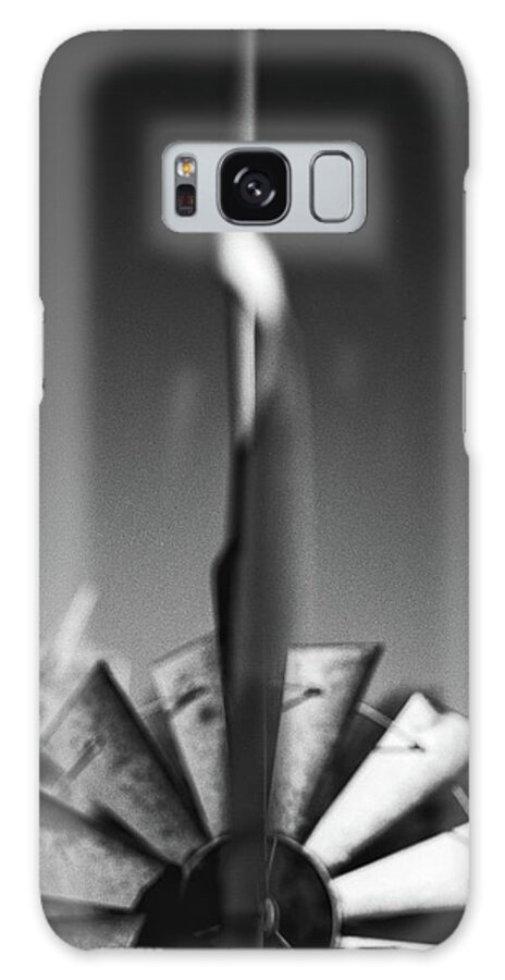 B&w Galaxy Case featuring the photograph Windmill out Of Focus in BW by YoPedro